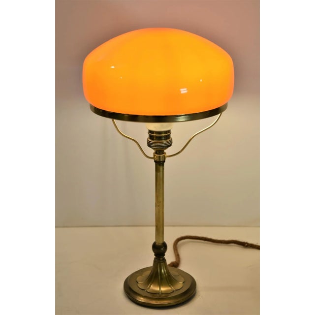Glass Swedish Grace Brass and Glass Table Lamp, Sweden, 1920s For Sale - Image 7 of 13