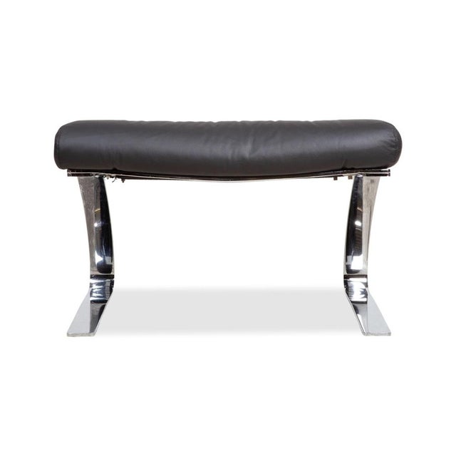Set of Leather and Chrome Sinus Armchair and Ottoman from COR For Sale - Image 11 of 14