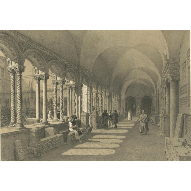 Mid 19th Century Cloister of San Paolo Fuori Le Mura, 1869, Paper For Sale - Image 5 of 10