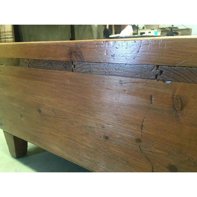 Low Platform Coffee Table, Slabs of Antique Hardwood, Conductors Podium For Sale - Image 4 of 10