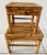 Vintage Bamboo Nesting Stools Rattan Plant Risers - Set of 3 For Sale - Image 11 of 13