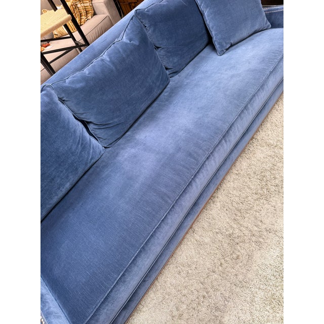 Navy Blue Nathan Anthony Bespoke Slope Arm Sofa, Navy For Sale - Image 8 of 12