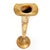 Striking antique brass and copper floor vase / umbrella or cane stand with an unusually sculptural elongated form, flared...