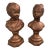 Vintage Pair of Classical Child Busts on Pedestals – Boy & Girl Figurative Sculpture For Sale