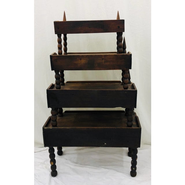 Brown Antique Primitive Arts & Crafts Shelf For Sale - Image 8 of 10