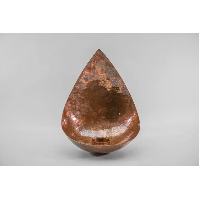 Huge Hand-Forged Hammered Copper Artist Wall Candle Holder, 1950s For Sale - Image 10 of 12