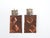 Circa 1990's artist studio made patinated copper and sterling silver earrings. Formed and hammpered copper with hammered...