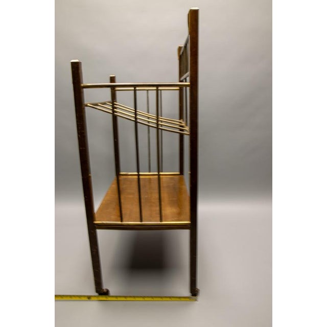 Art Nouveau Brass and Walnut Magazine or Music Stand, Germany, 1920 For Sale - Image 18 of 18