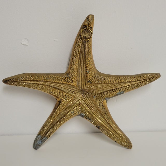 Mid 20th Century Large Mid-Century Brass Starfish Wall or Tabletop Accent For Sale - Image 5 of 5