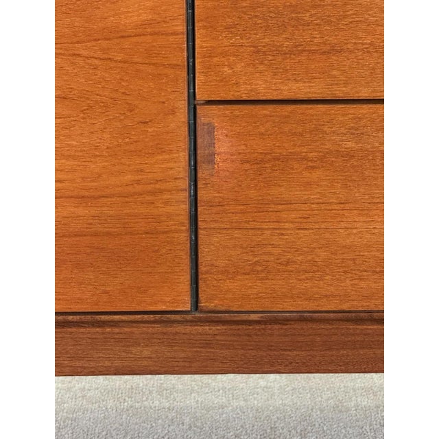 Mid-Century Sideboard with Brown Leather Handles by Meredew, 1960s For Sale - Image 15 of 18