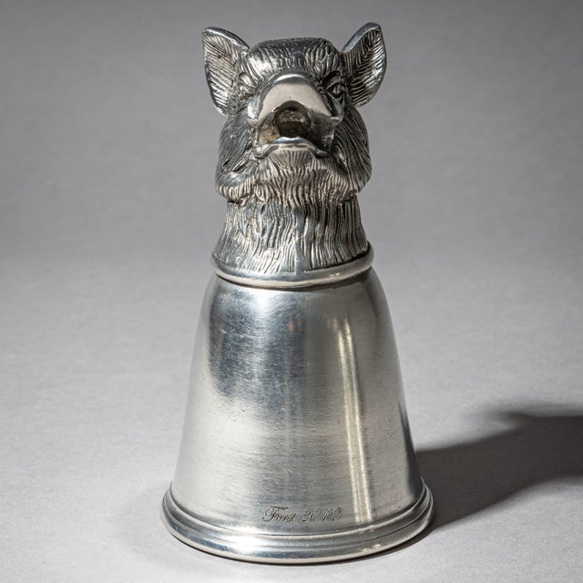 Late 20th Century Set of Six Pewter Stirrup Cups by Forst, Italy For Sale - Image 4 of 9