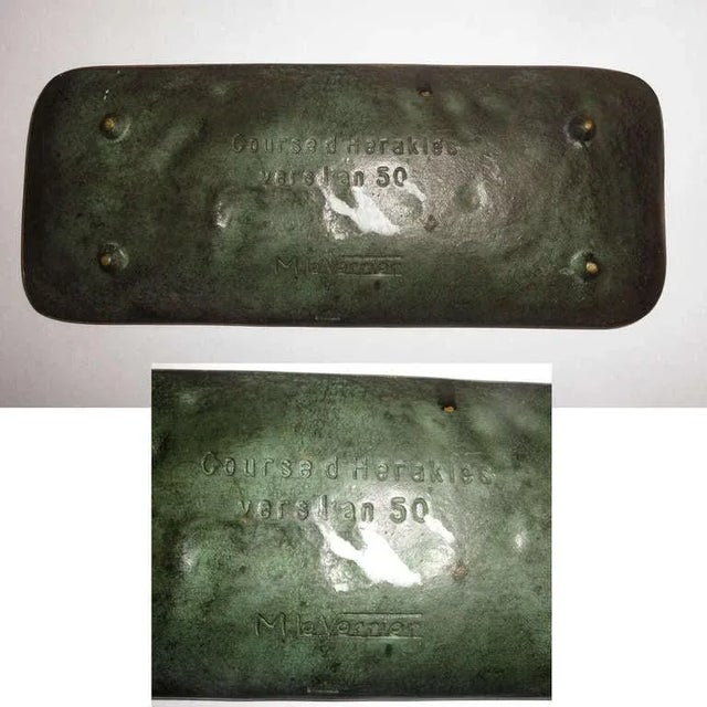 Vintage Bronze Desk Set from Max Le Verrier, Set of 2 For Sale - Image 3 of 8