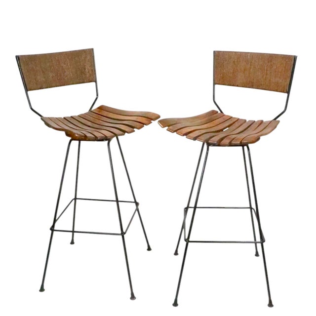 Raymor Pr. Mid Century Umanoff for Raymor Swivel Bar Stools C. 1960's For Sale - Image 4 of 12