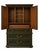 Vintage Mediterranean Revival gentleman’s cabinet refinished in our signature Onyx Emerald finish with hand-applied gold...