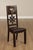 High Quality Antique Early 20th Century Carved Oak Side Hall Chair with Custom Leather Upholstery and Nailhead Trim (Not...