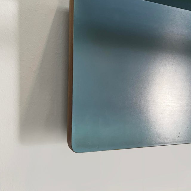 Mid-Century Modern Italian Wood and Metal Wall Coat Rack with Hat Rack, 1960s For Sale - Image 12 of 16