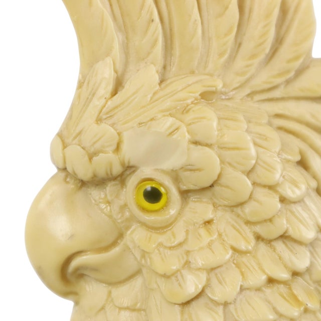 Beige Vintage Cockatoo Sculpture by A. Santini, 1970s For Sale - Image 8 of 16