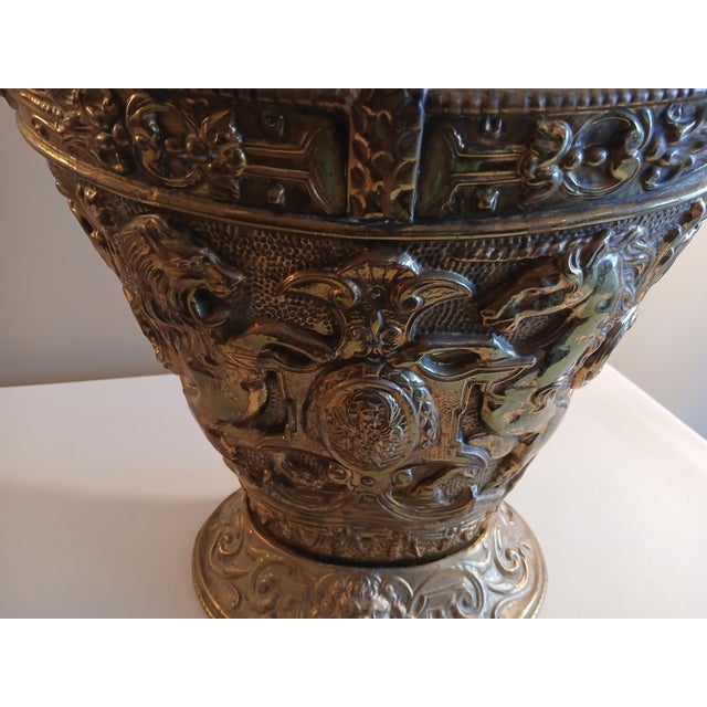 Metal Antique Coal Scuttle For Sale - Image 7 of 12