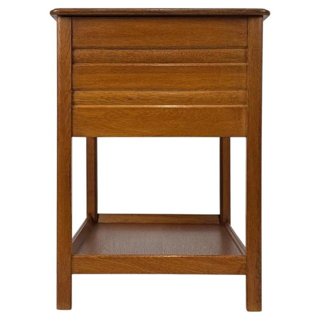 2000 - 2009 Antique Early 20th Century English Oak Storage Box on Stand For Sale - Image 5 of 13