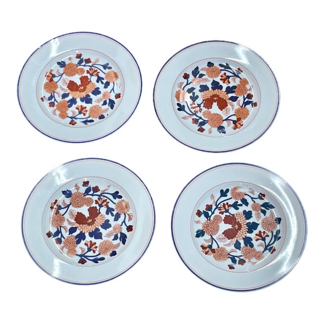 Vintage Fitz and Floyd "Imari Peony" 9.5" Plates - Set of 4 For Sale