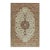 1940s Green Medallion Classical Motifs Antique Tabriz Knotted Wool Rug For Sale