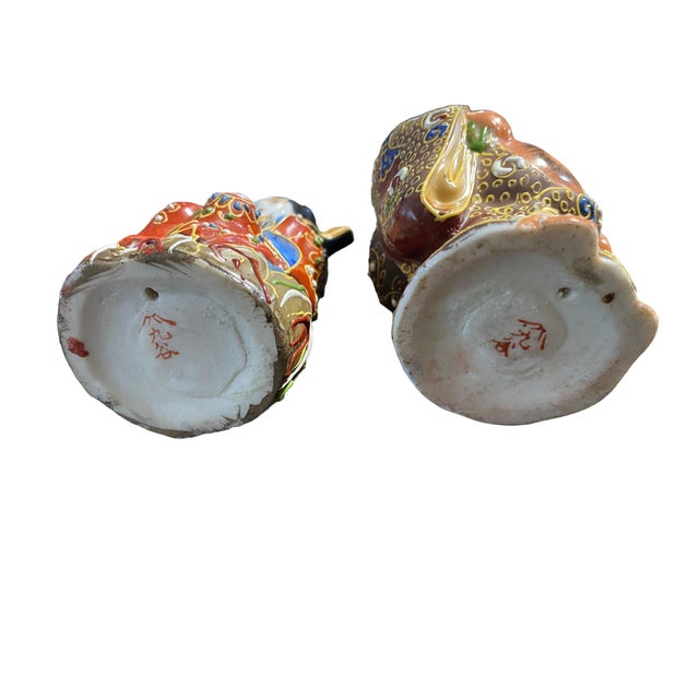 Mid 20th Century Old Kutani Japanese Porcelain Gods Hotei and Benzatein For Sale - Image 5 of 10
