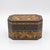 A hexagonal Tunbridgeware tea caddy attributed to Thomas Barton 1, the lid inlaid with a central tumbling block mosaic...
