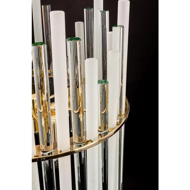 Gilt Brass & Crystal Glass Rods Chandelier by C.Palme, Germany, 1970s For Sale - Image 13 of 14