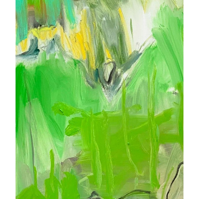Trixie Pitts "Highlands" by Trixie Pitts Large Abstract Oil Painting on Linen For Sale - Image 4 of 12