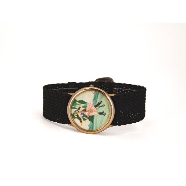 Vintage Swiss Watch with Marienbad Roller Skating Motif from Breil, 1950s For Sale - Image 4 of 18