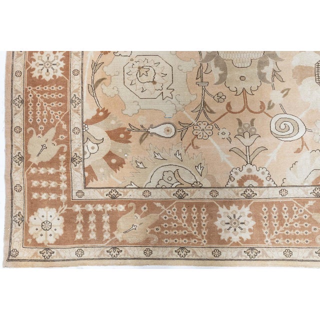 Early 21st Century Traditional Antique-Inspired Floral Gray Rug "Heliantha" by Doris Leslie Blau For Sale - Image 5 of 8