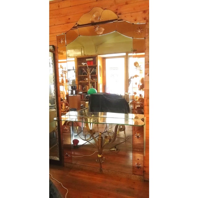 Mirror with Console from Cristal Art Turin, Italy, 1950s For Sale - Image 14 of 14
