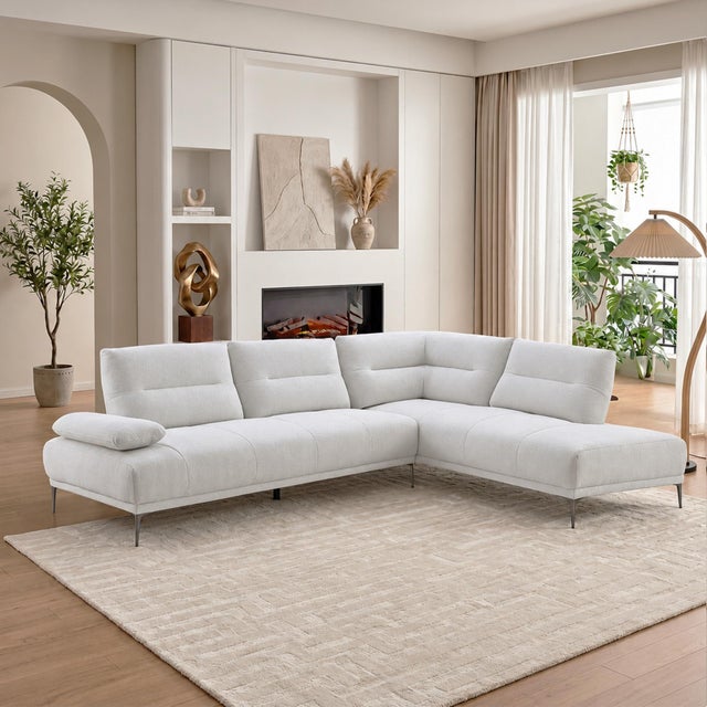 Modern Manhattan Left-Chaise Sectional Sofa With Adjustable Backrests For Sale - Image 3 of 12