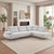 Modern Manhattan Left-Chaise Sectional Sofa With Adjustable Backrests For Sale - Image 3 of 12