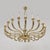 Italian Neoclassical Style 20-Light Brass Chandelier, 1950s For Sale - Image 4 of 10