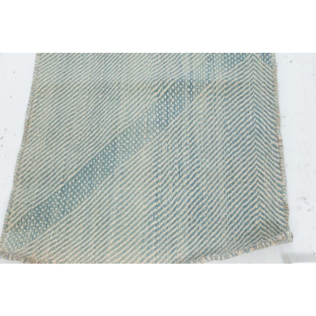 Early 21st Century Modern Custom Flat Weave Blue Moroccan Style Runner by Doris Leslie Blau For Sale - Image 5 of 8
