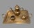 Vintage Antique Brass Finish Tea Set With Pinecone Finials In very good original unpolished condition showing some typical...