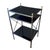 Metal Mid-Century Single French Three Tier Table with Black Glass, 1960s For Sale - Image 7 of 7