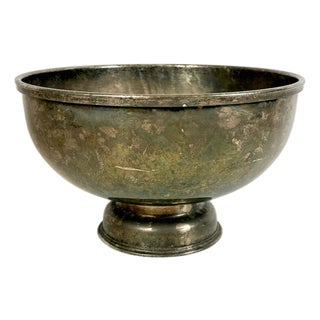Large French Silver Plated Champagne Cooler Bowl, 1900s For Sale