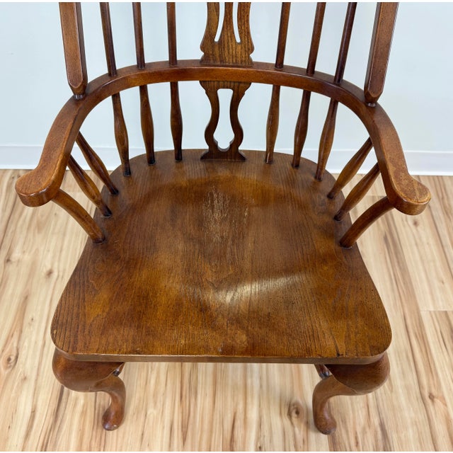 Vintage English Windsor Style Dining Chairs, S/8 For Sale - Image 11 of 12