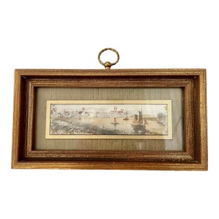 Mid 20th Century Vintage Framed Print on Enamel of "Coblenz" For Sale