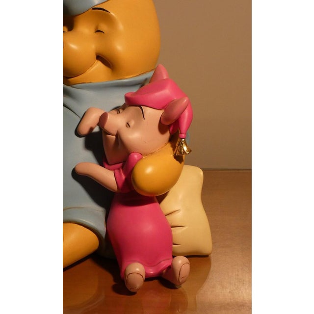 Ceramic Ceramic & Resin Winnie the Pooh & Piglet Figurine by Peter Mook for Disney, USA, 2000s For Sale - Image 7 of 15