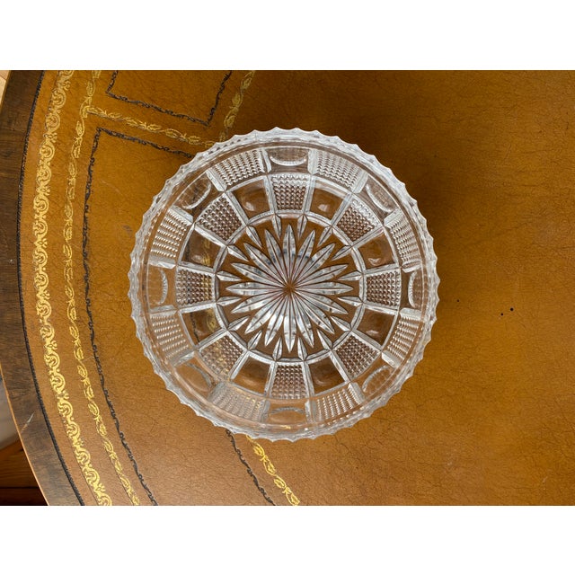 American Brilliant Crystal Bowl Diamond Checkers & Circles - Weddings For Sale - Image 4 of 7