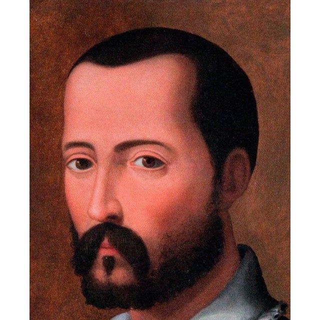 Giovanni Maria Butteri, Portrait of Francis I, Oil on Panel, 16th Century, Framed For Sale - Image 3 of 10