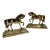 C. 1880 Pair of English Brass Horse Doorstops For Sale