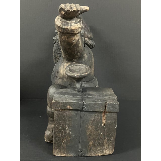 ITEM NAME: Vintage Hand Carved Wooden Santa Claus Paper Mache Molding Block Sculpture ORIGIN: Philippines AGES: Late 20th...