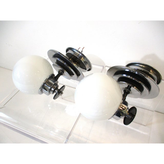 Art Deco Chrome and Glass Sconces For Sale - Image 13 of 13
