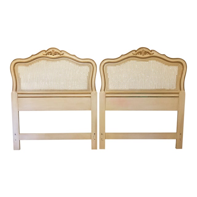 Drexel Heritage French Provincial Cane Twin Headboards a Pair Chairish