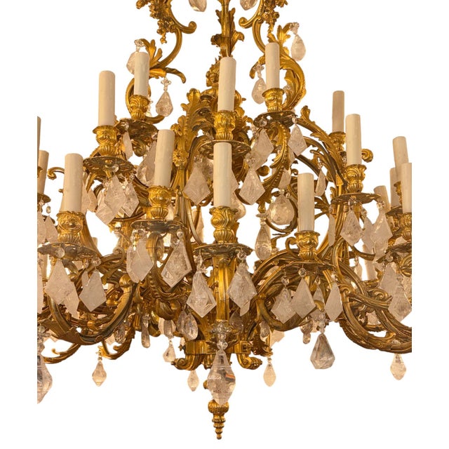 An extraordinary and monumental French Louis XVI style chandelier, circa 1880s, signed B.R., magnificently executed in...