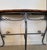 Mid 20th Century Mid 20th Century Spanish Revival Veneer Sunburst Demi-Lune and Wrought Iron Console Table For Sale - Image 5 of 7